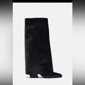 Zara Black Leather Boot